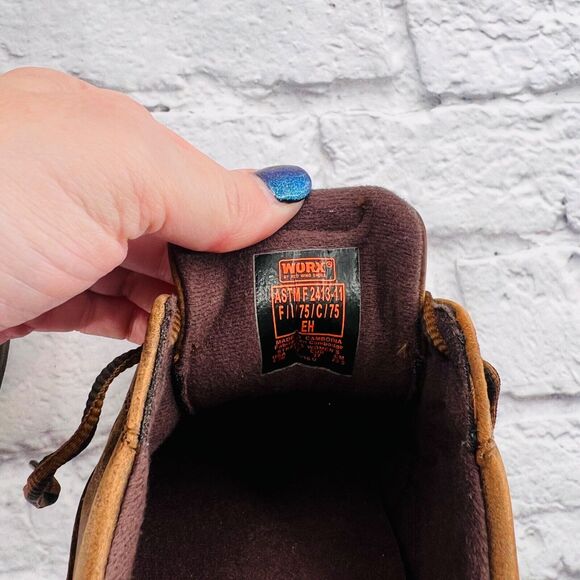 Worx by Red Wing Oxford Work Shoe 6.5M Brown Leather Steel Toe Electrical Hazard - Picture 7 of 8